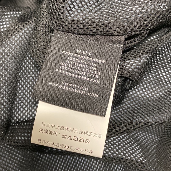 HUF SAYONARA EMBROIDERED COACHES JACKET IN BLACK - Picture 7 of 12